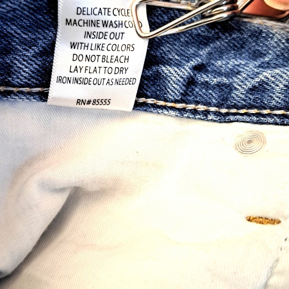Pistola Aries Straight Leg Jeans Womens 27 Light Wash Silver Allover Stud Detail - Picture 10 of 13